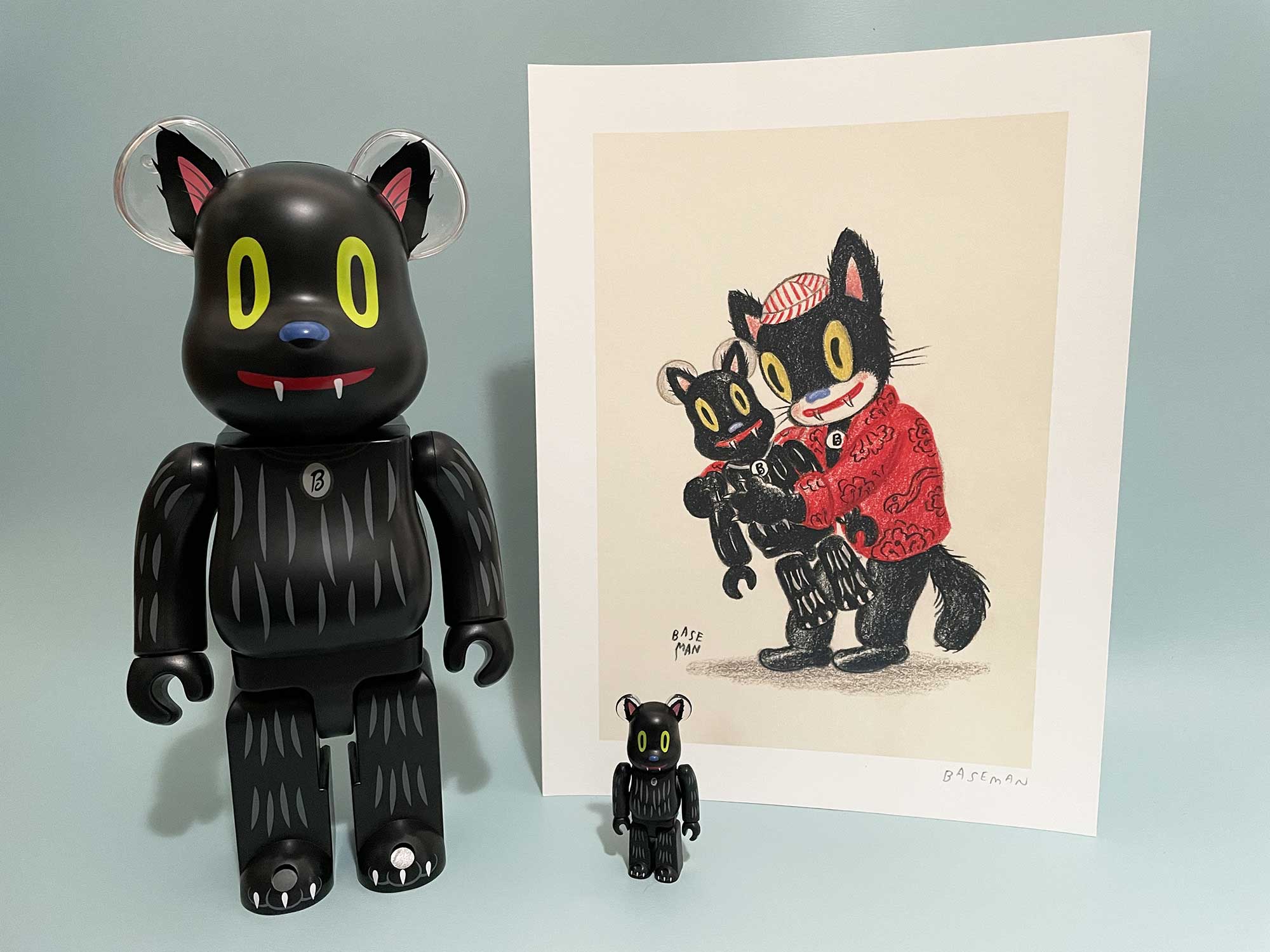 Blackie the Cat Be@rbrick | Gary Baseman